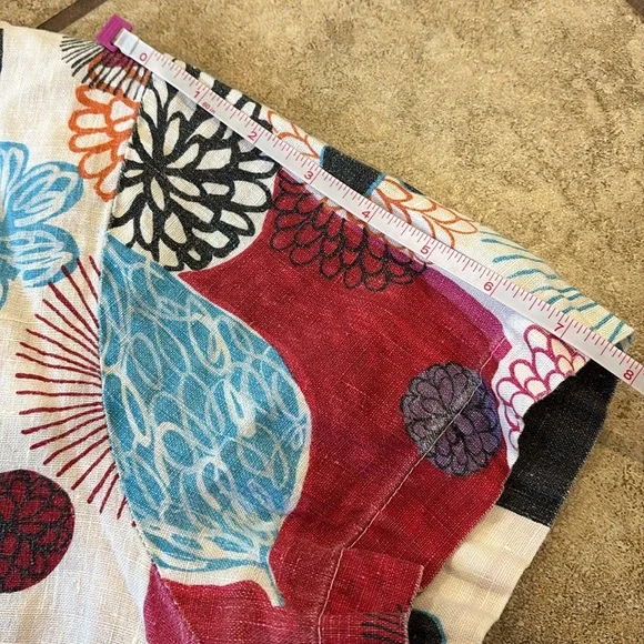 HOT COTTON by MARC WARE Women’s Vintage Floral Linen Button Up Blouse - Picture 5 of 6